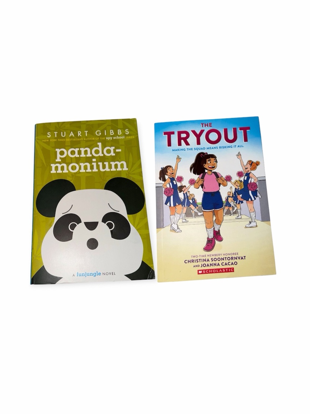 Lot of 2 Books (8-12 yrs): “Panda-monium” and “Tryout”